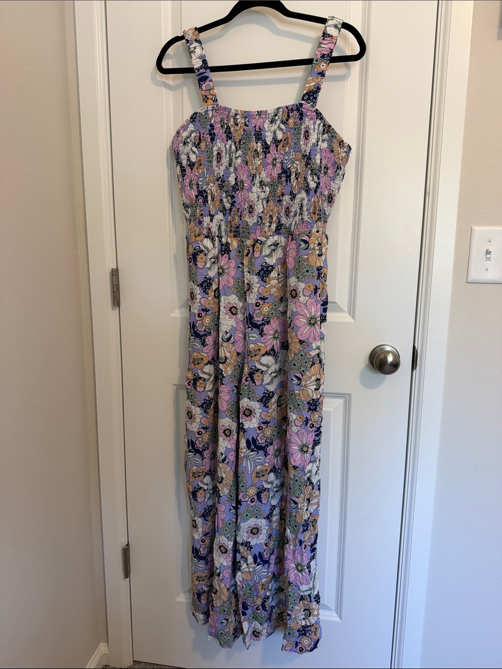 Purple flower jumpsuit